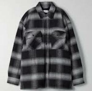 Aritzia | TNA Prospect Shirt Jacket Shacket *Open Shadow Mono/Black